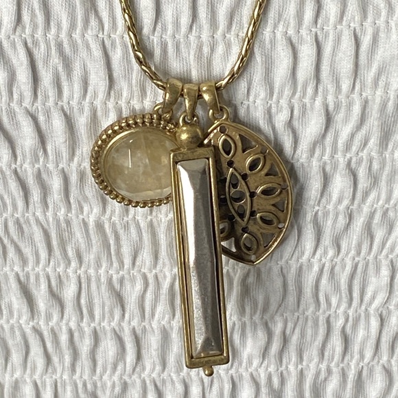 Lucky Brand Two Tone Charm Necklace - Picture 3 of 6